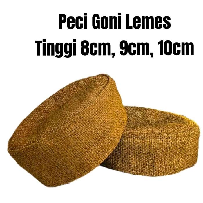 Peci Goni Coklat Lemes Tinggi 8cm 9cm 10cm