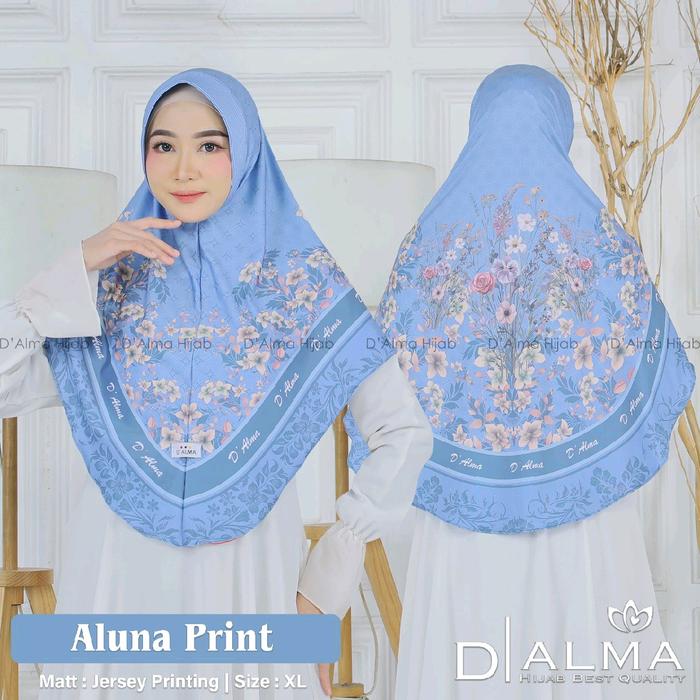 HIJAB MOTIF DEWASA D ALMA ALUNA XL HIJAH INSTAN DEWASA BLUSUKAN