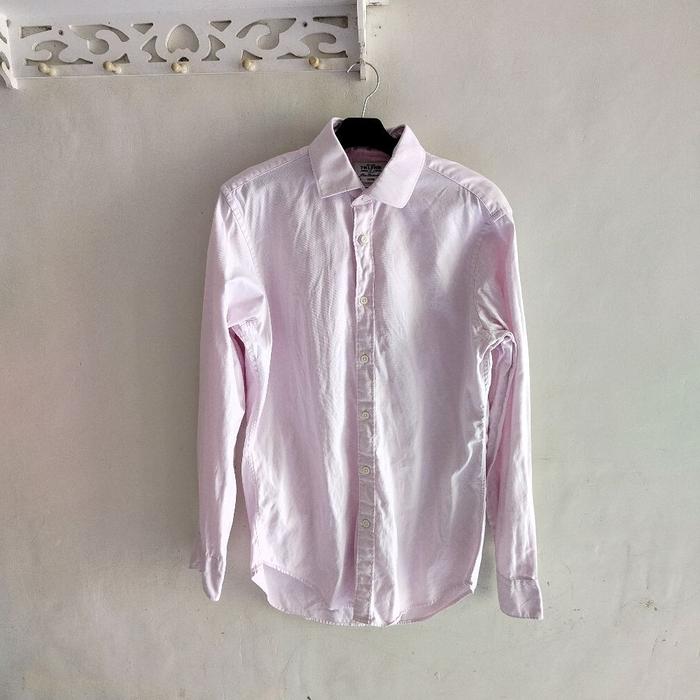 kemeja pria SIZE M TM lewin branded baby pink