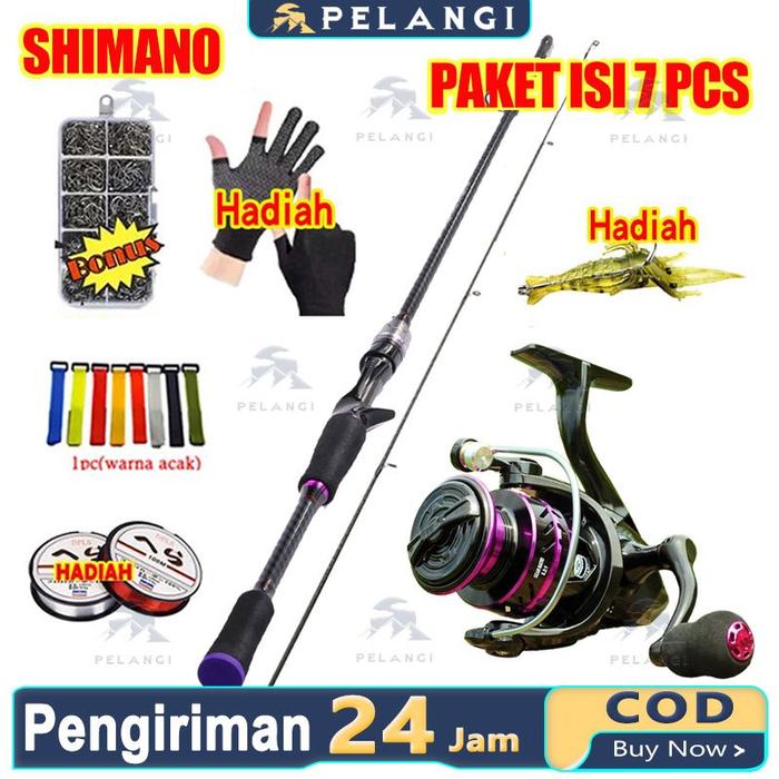 Set Pancing 1.8m/2.1m Joran Pancing 1000-4000 Reel Pancing 150M Senar Pancing Umpan Combo pancingan