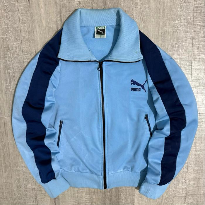 Jaket vintage puma sky blue tracktop