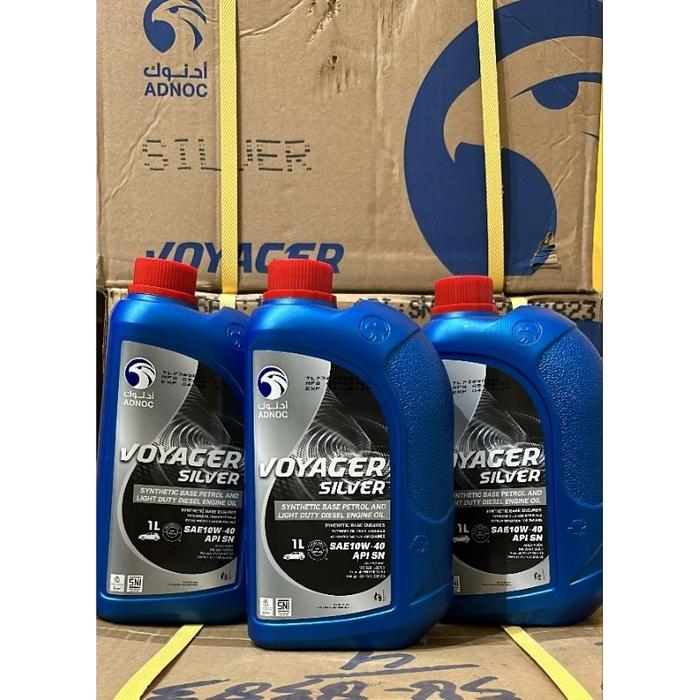 OLI MESIN MOTOR ADNOC VOYAGER SILVER 10W40 API SN 1 LITER 1L OLI ARAB EDNOK ADNOK