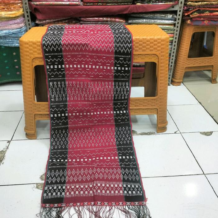 ULOS HANDE-HANDE TENUNAN TARUTUNG FULL SIMATA WARNA MERAH SISI HITAM.