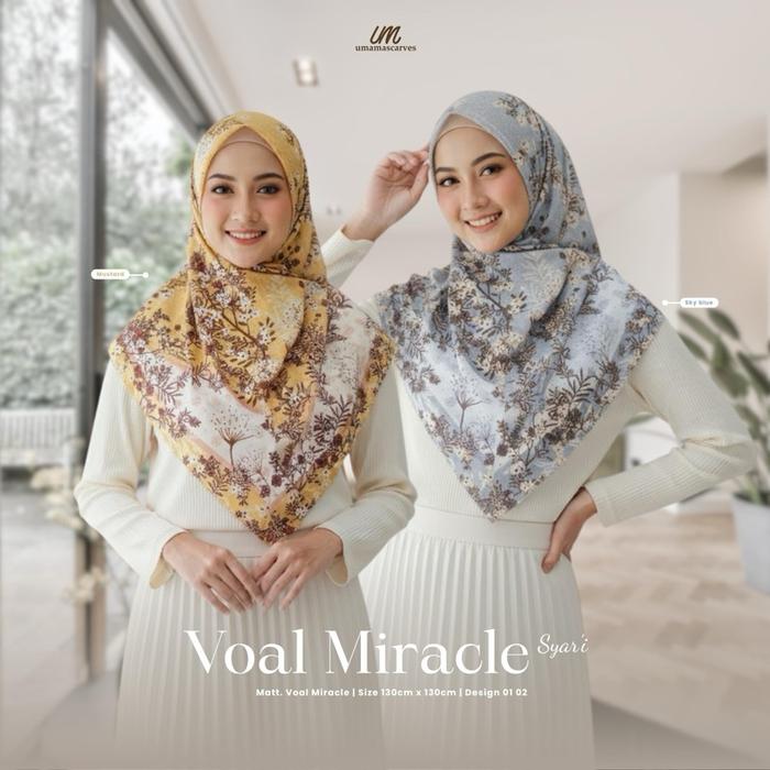 Voal Miracle Syari - Kain Hijab Motif Bunga Halus