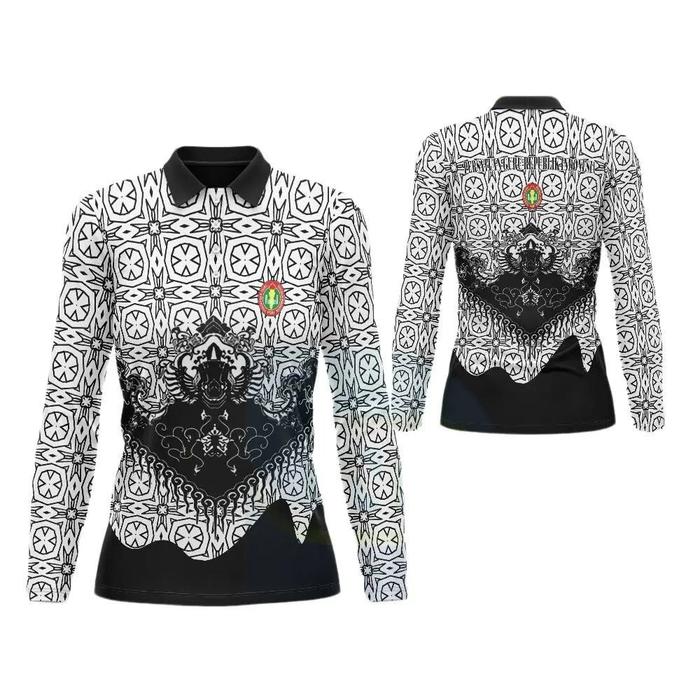 Seragam PGRI Baju Batik Guru Pgri Pns Kaos Wanita Pgri Fullprint - Bahan Polyester