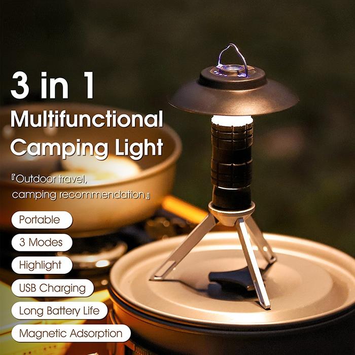 Camping Lamp Outdoor Beacon LED Tent Lamp Portable Magnetic Suction