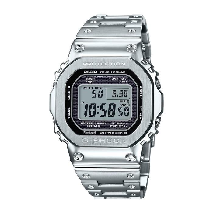 Jam Casio G Shock GMW-B5000D-1 Silver Rantai Gshock GMWB5000 Ori Bm