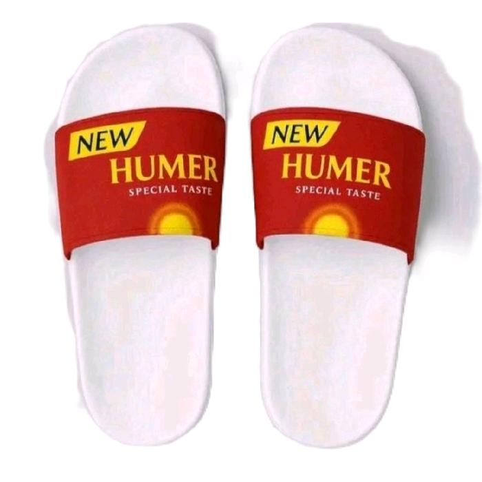sandal pria New Humer merah bahan karet original