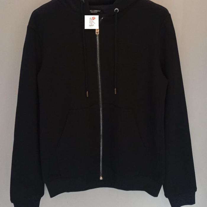 D & G ZIPPER HOODIE BLACK