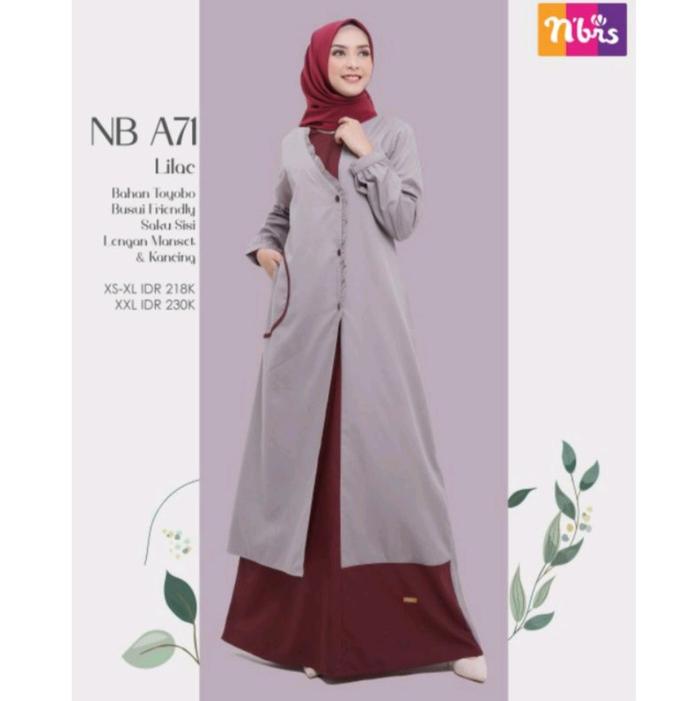 Gamis Nibras Terbaru NB A71 lilac S