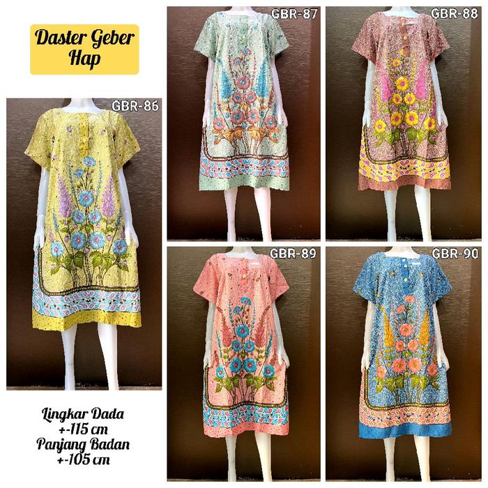 Daster HAP Geber Premium Busui Cantik Adem Viral Kekinian Kain Nyaman Baju Tidur Bumil Rayon Motif K