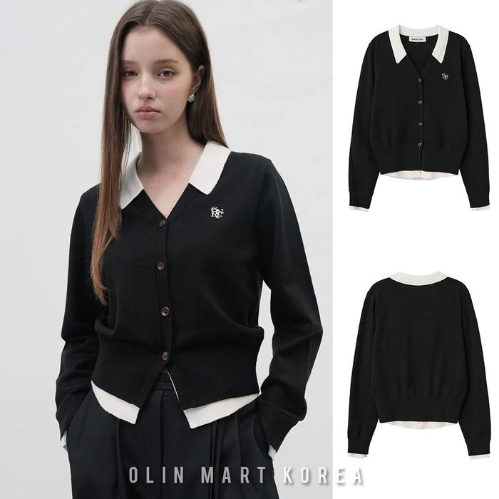 GENERAL IDEA Essential Collar Layered Cardigan MURAH