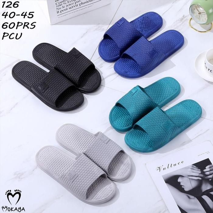 Sandal Slop Jelly Pria Motif Deer Eye Glasses Ponyam Rubber Super Empuk Keren Trendy Import Mokaya /