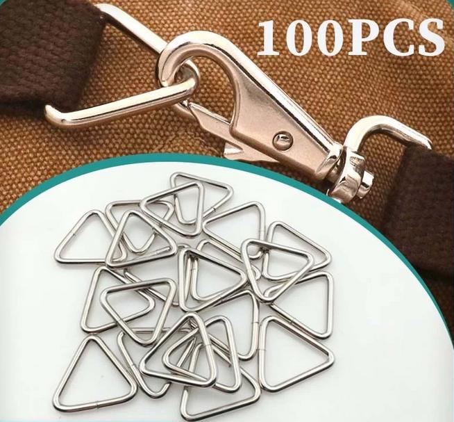 100Pcs Ring Segitiga Besi 3 x 25mm / Ring Cincin Segitiga Tas & Aksesoris DIY
