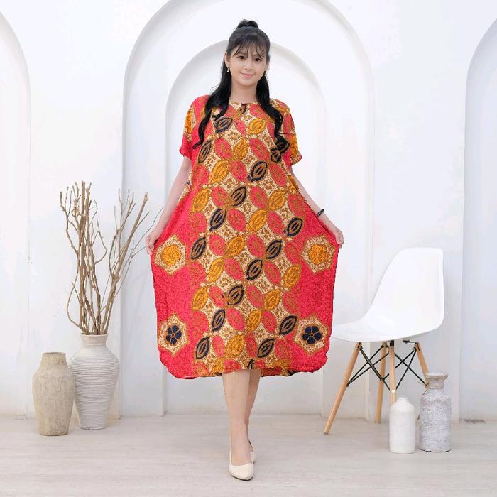 Nafa Rayon Premium Daster Batik Cap Coletan Wanita Bumil Busui Nyaman Lingkar Dada 120,125,130 cm Pa