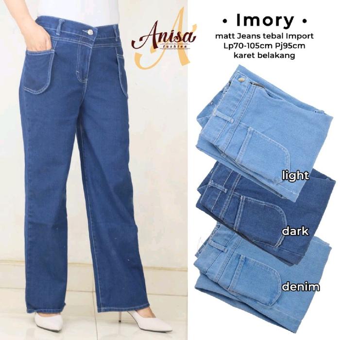 Imory Celana Panjang Jeans wash Kulot cantik / Denora