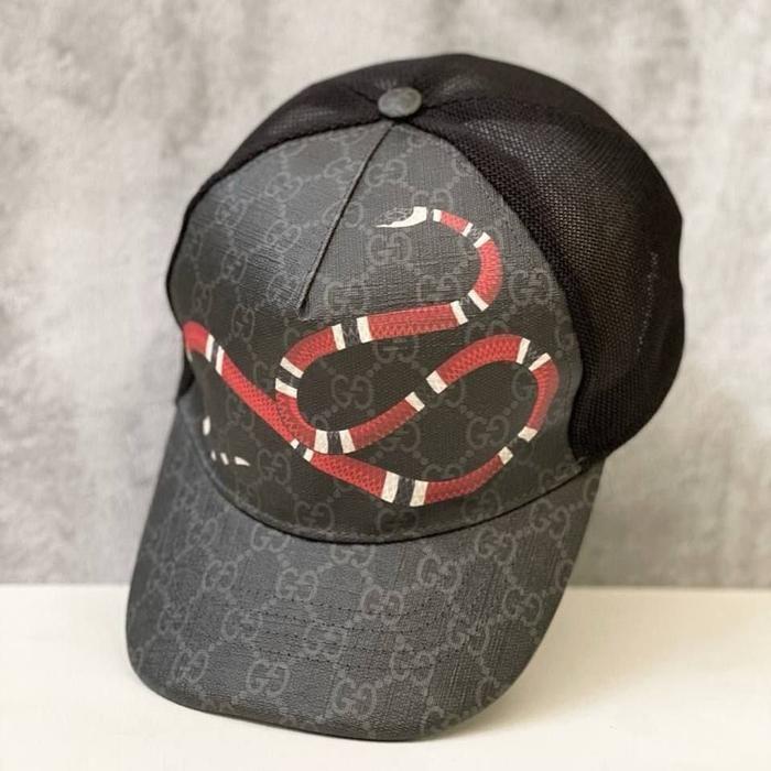 GUCCI KINGSNAKE GG SUPREME BASEBALL CAP BLACK