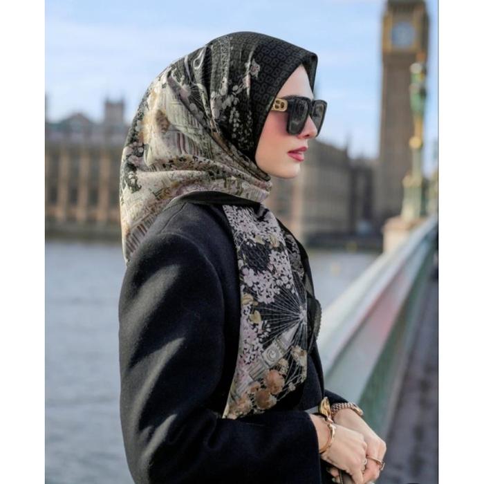 NEW Buttonscarves The British Series 2 Voal Print Baru Berkualitas