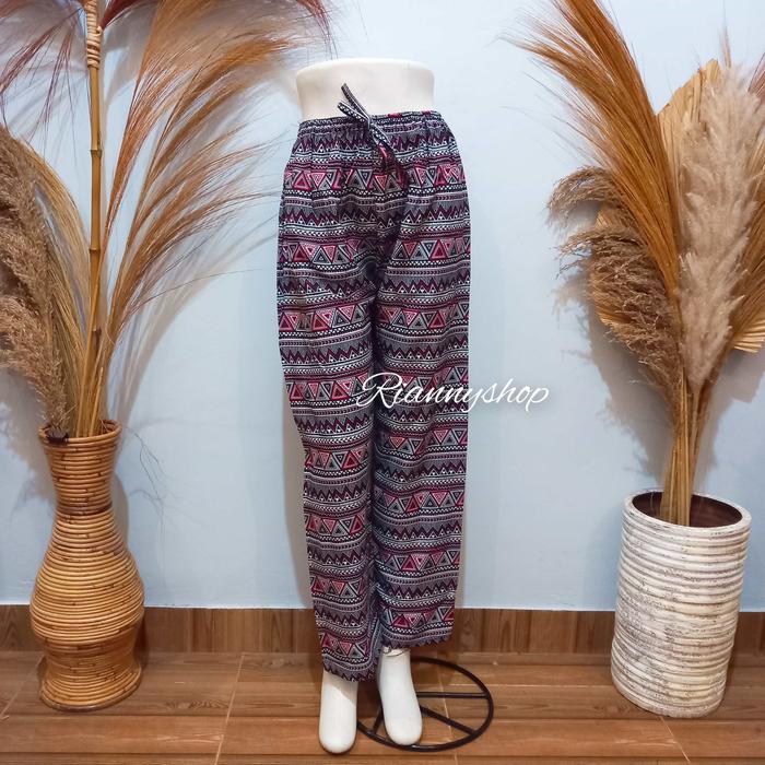 Rayyanza - Celana Panjang Rayon BALI Etnik Motif