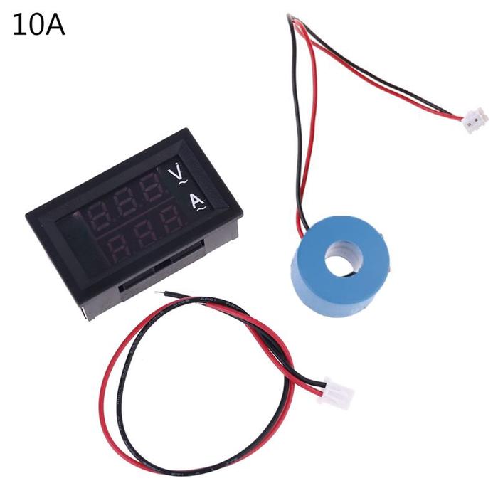 0.28" Digital Voltmeter Ammeter AC 60-500V 10A 50A 100A Current Meter