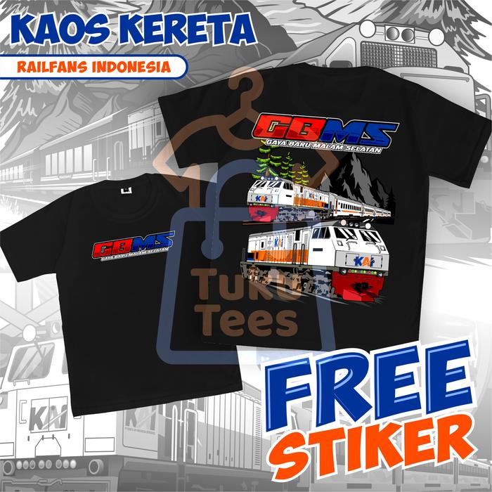 Kaos Kereta Api GBMS Baju Kereta Api KAI Railfans Indonesia