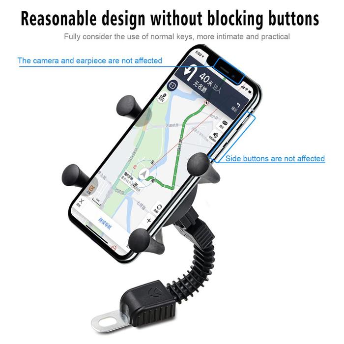 Tempat Ponsel Sepeda Motor Universal untuk Ponsel iPhone Samsung