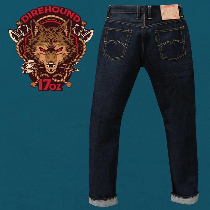 Celana Pria Denim 17oz Direhound 17oz Unsanforized Deep Indigo