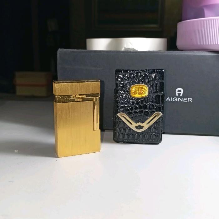 Lighter St Dupont Ligne 2 Gold 24k Series 10base56 Original Rare + Hardcase