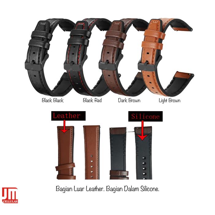 [PREMIER-W] QRH TALI JAM 20MM WATCH STRAP OASE HORIZON W1 - HYBRID RUBBER KULIT LEATHER HIGH QUALITY