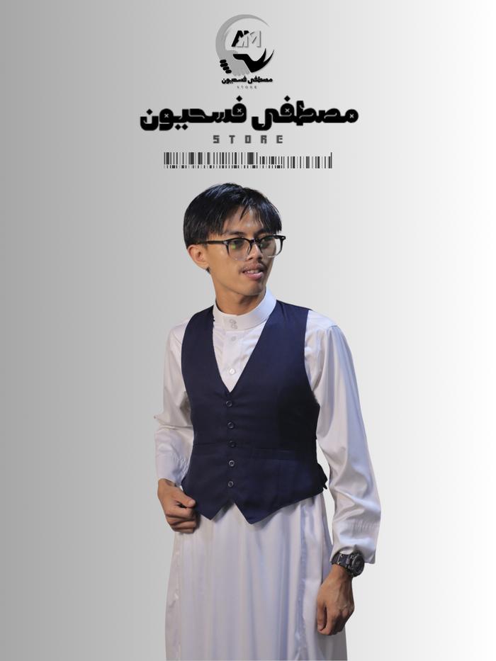 MSTPA Vest Jas Rompi Nevy Pria Dewasa | Vest Rompi Santri Majlisan | Vest Rompi Seragam Majlis | Rom