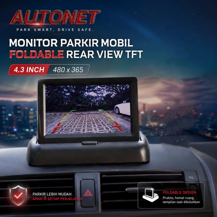 Mutiaramall - Monitor Parkir Mobil | Rear View Monitor | Layar TFT 4.3 Inch
