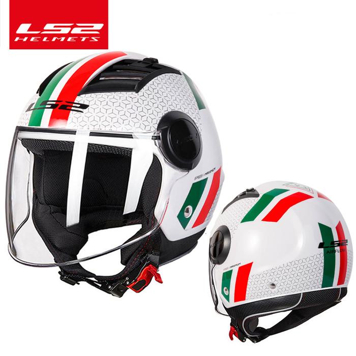 LS2 airflow motorcycle helmet 3/4 open face summer jet scooter half