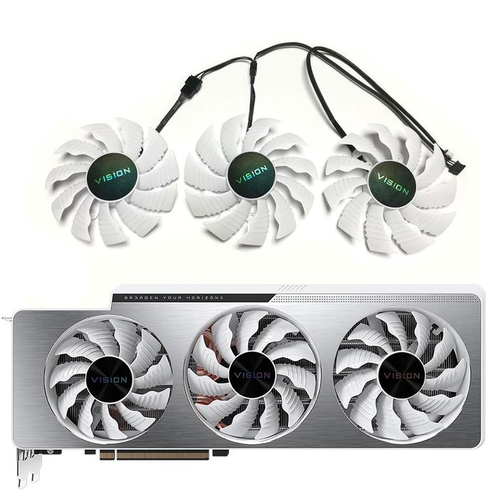 NEW 82MM/87MM 4PIN T129215SU PLA09215S12H Graphics card cooling fan，For Gigabyte RTX 3070TI、3080、308