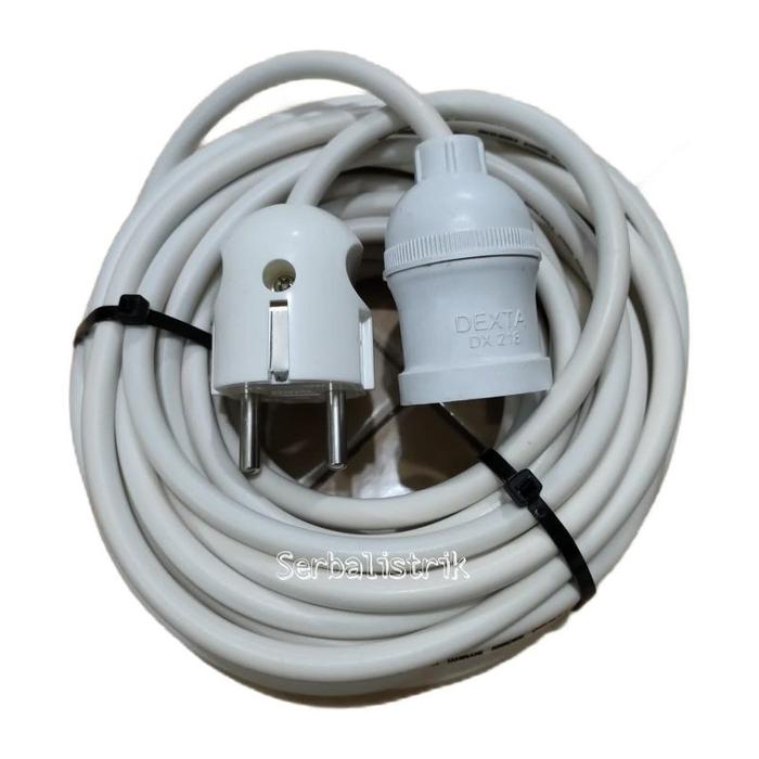Fitting lampu gantung Dexta SNI+Kabel listrik 1 2 3 4 5 6 7 8 9 10Meter