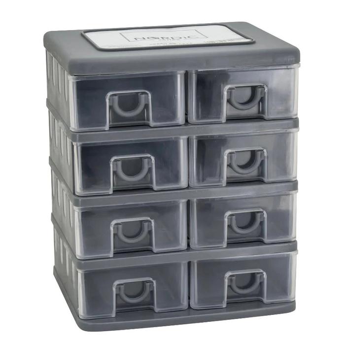 Laci Mini 8 Susun 7906 SS 4 Plastik Kotak Penyimpanan Barang Rak Susun Obat Box Container Serbaguna 