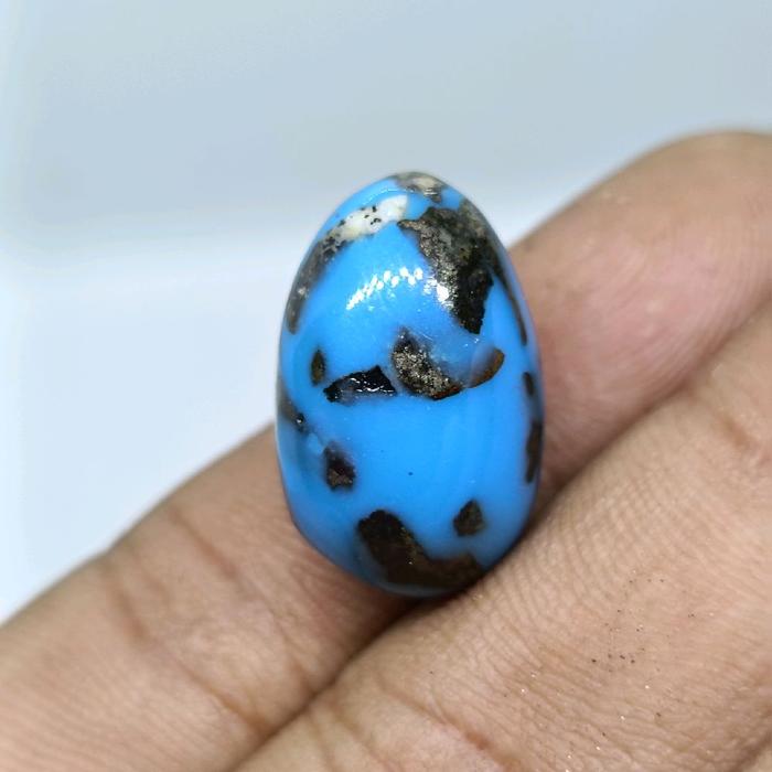 Batu Badar Besi Biru , Bentuk Telur , Nempel Magnet