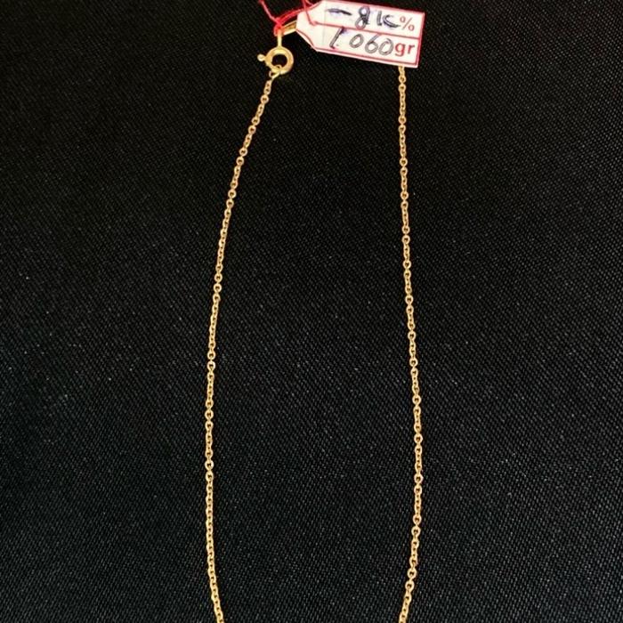 Gelang Kaki Rantai Nori Wanita Panjang 27cm Emas Asli kadar 375% 8K