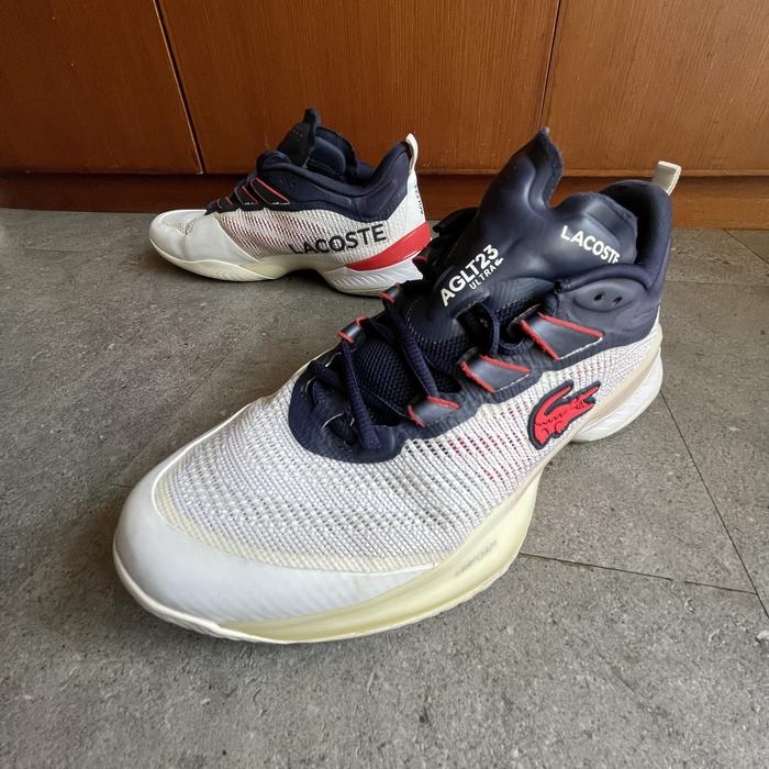 Sepatu Tenis Lacoste AG LT23 Ultra White Navy Red Original