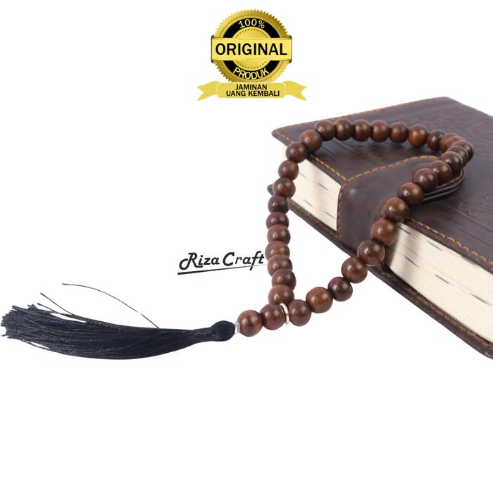 Tasbih Kayu Gaharu Buaya Asli Super 33 Butir Wangi Natural Alam