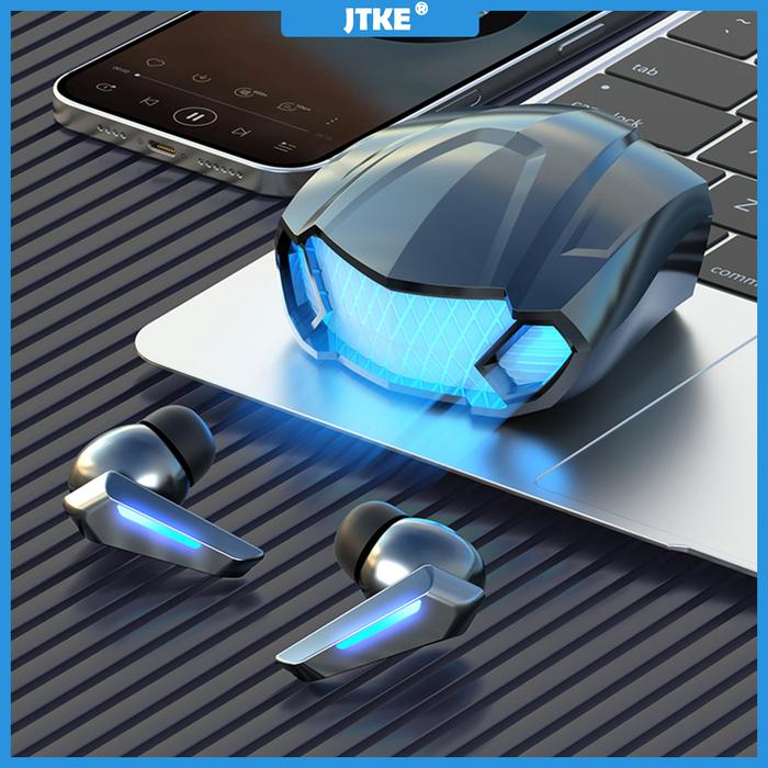 JTKE TWS Headphone Game Bluetooth 5.0 Latensi Rendah, Earphone