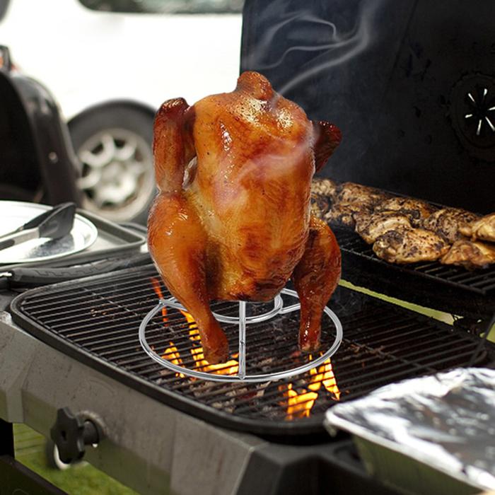 Stainless Steel BBQ Roaster Rack Easy To Use Chicken Roaster Rack For Chicken Turkeys