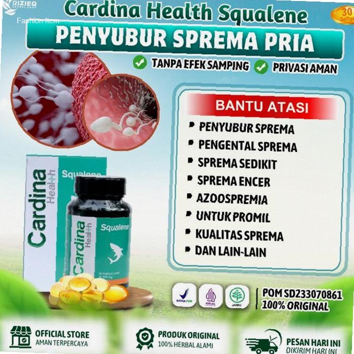 Cardina Health Squalene Untuk Penyubur Sper-ma, Pengental Sprema, Mani Encer, Azoospermia, Vitamin K