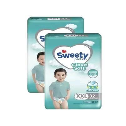Swetty Silver Pants Isi 2 Ball S66 / M60 / L54 / Xl42 / Xxl32 Kering Popok  Bayi Diapers #Gratisongk