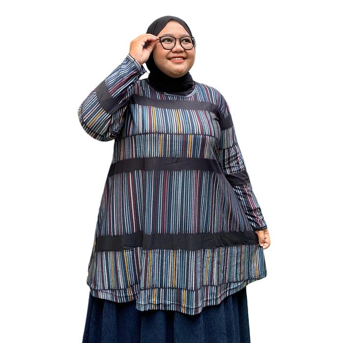 Zeba | Lane Tunik Kaos Jumbo LD 120 - 180 cm Calvin Jeans Melar Muat BB 70 - 160 kg Baju Atasan Wani