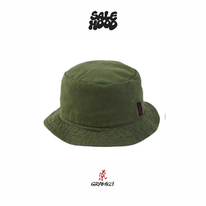 Topi Bucket Gramicci Twill Packable Bucket Hat (OLIVE / CHINO) - G4SA-062