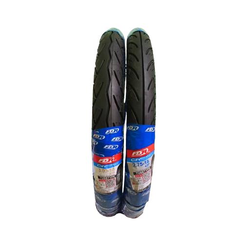 PAKET SEPASANG BAN RX KING FDR CITY FORCE 275 & 300 RING 18 ORIGINAL Tubetype Depan Belakang Motor S
