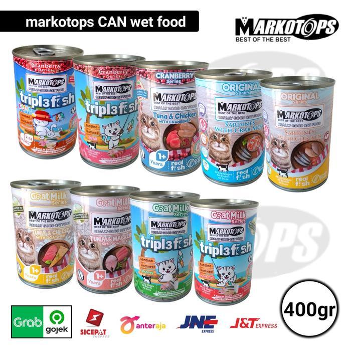 Markotops Kaleng 400gr makanan kucing basah markotop kaleng - GM ANCHOVY