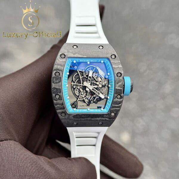 Jam Tangan RM055 Full Carbon White Rubber Strap 45mm Automatic Swiss
