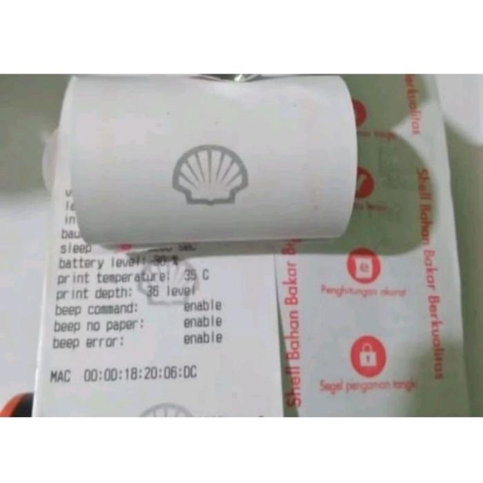 Kertas Thermal EDC Logo Shell 58x40mm Untuk Struk BBM