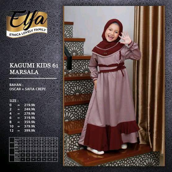 GAMIS ANAK ETHICA KAGUMI KIDS 61 MARSALA